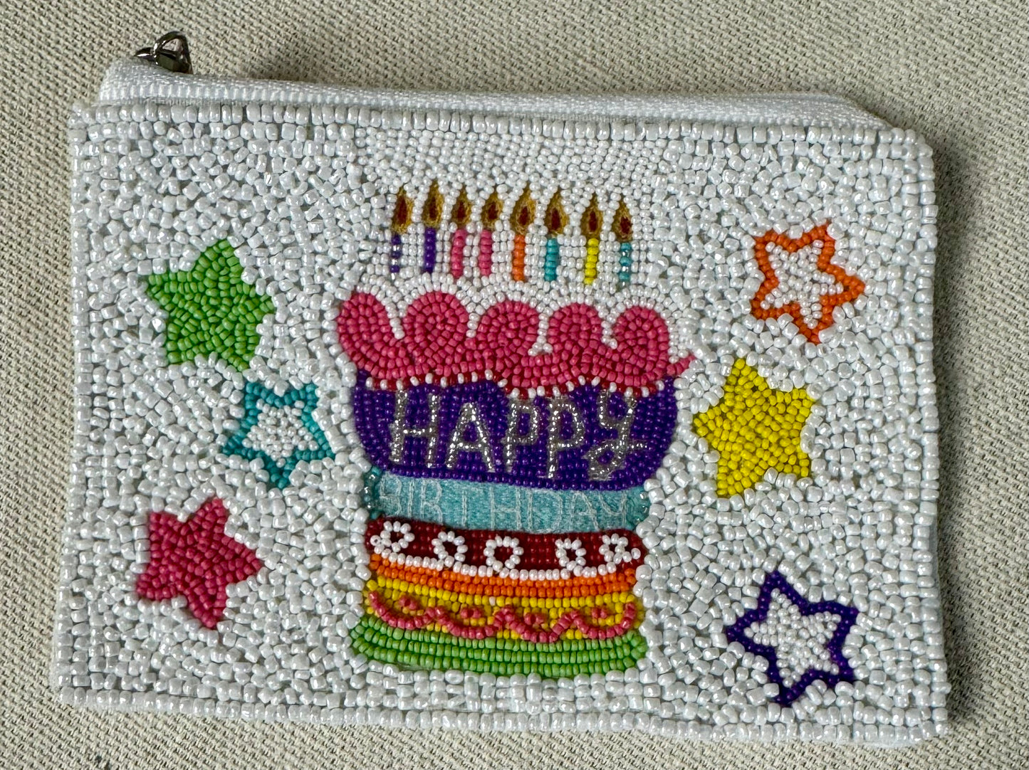 Seed bead zipper pouch 026