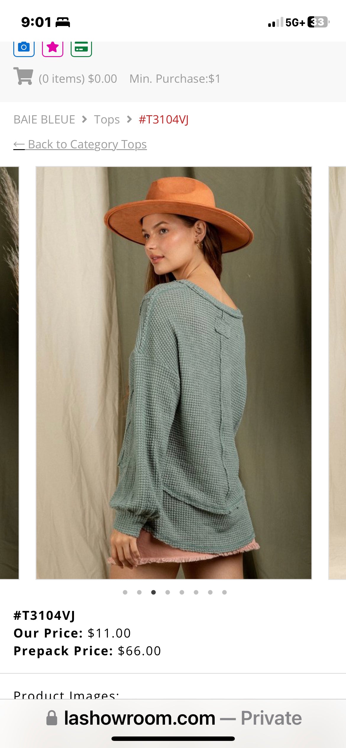 Sage Thermal Knit Top 0126