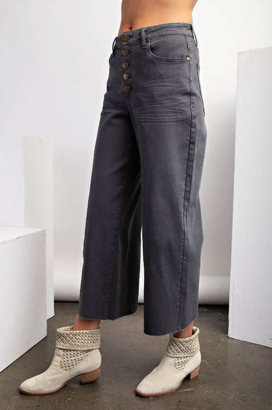 Button Front Stretch Pant