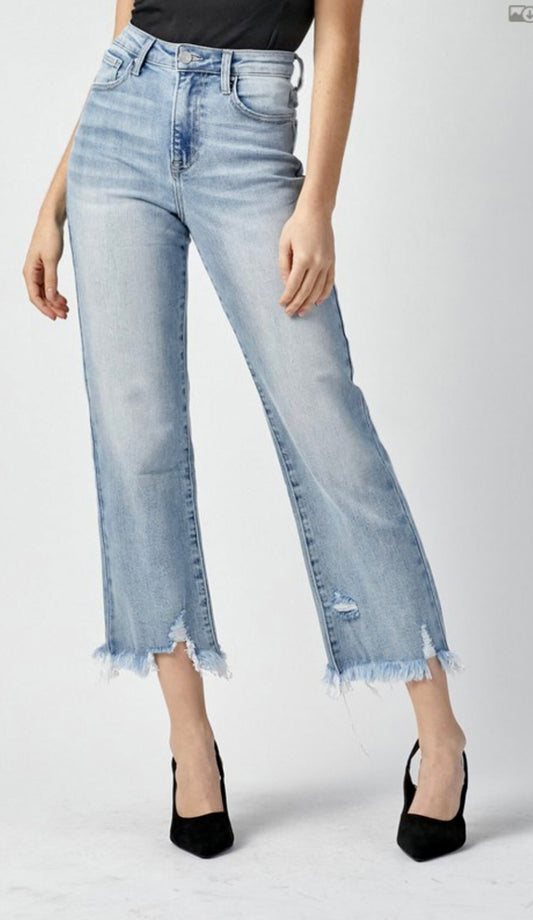 Risen jeans High waisted Crop Jeans